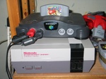 This is my Nintendo Entertainment System (NES) and my Nintendo 64 (N64)